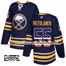 Adidas Maillot de Hockey Buffalo Sabres Rasmus Ristolainen 55 2017-2018 Bleu Marine USA Flag Fashion Authentic - Enfant